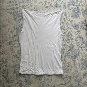Abercrombie & Fitch White slashed top